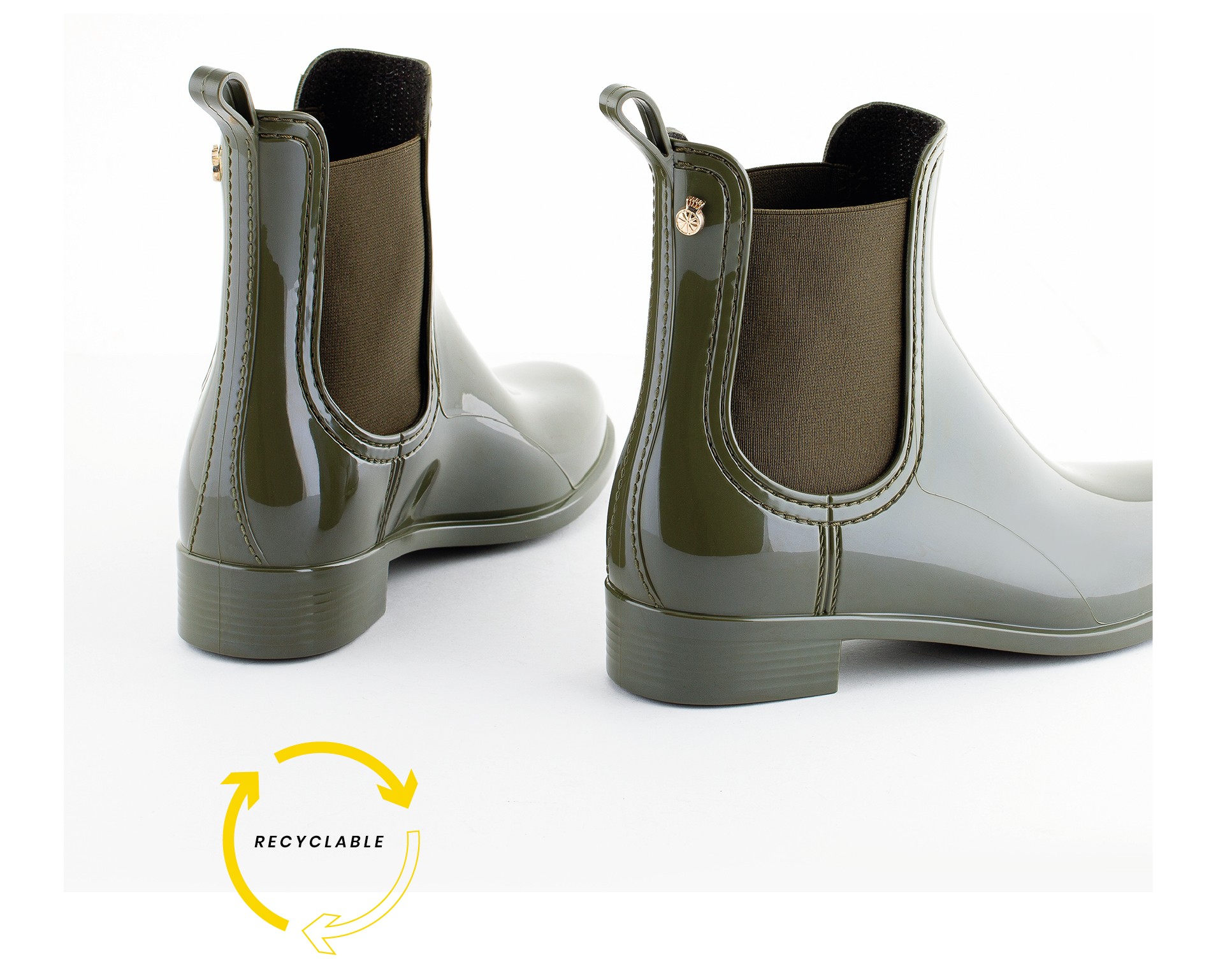 recycled and recyclable ankle boots