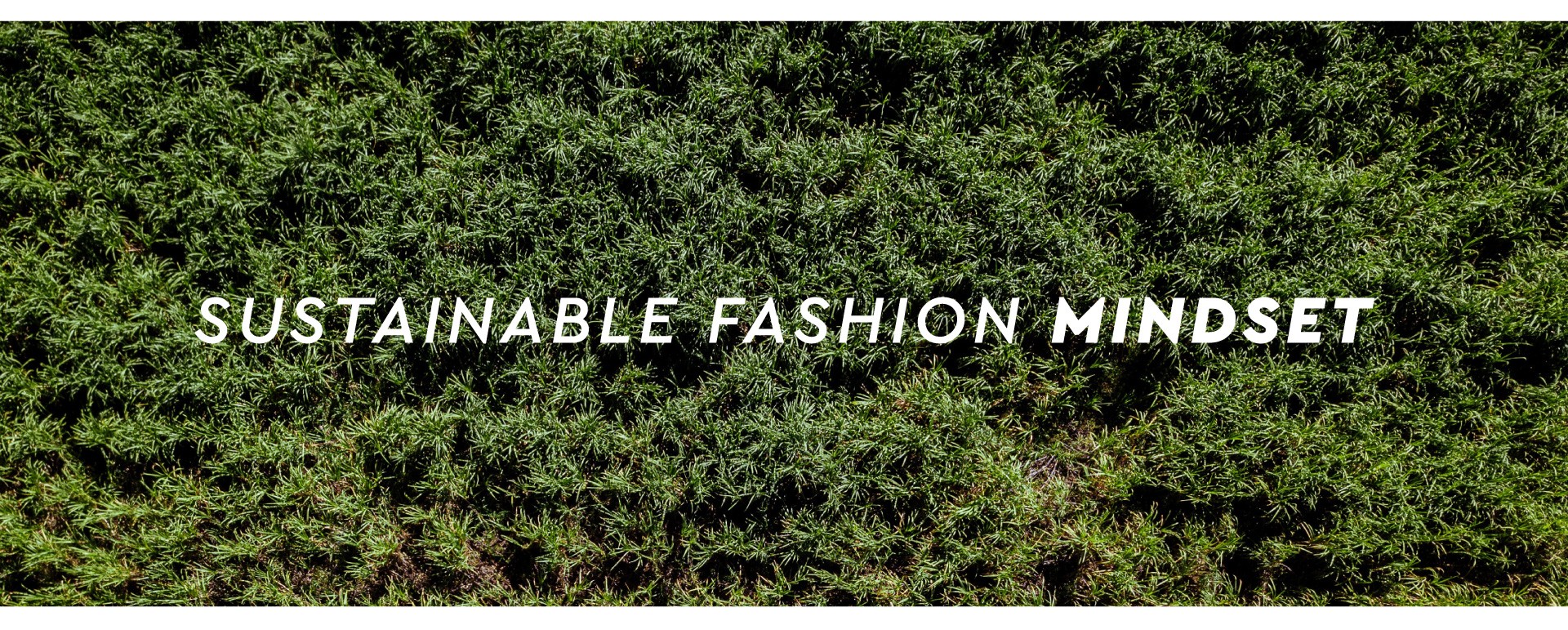 Sustainable fashion mindset