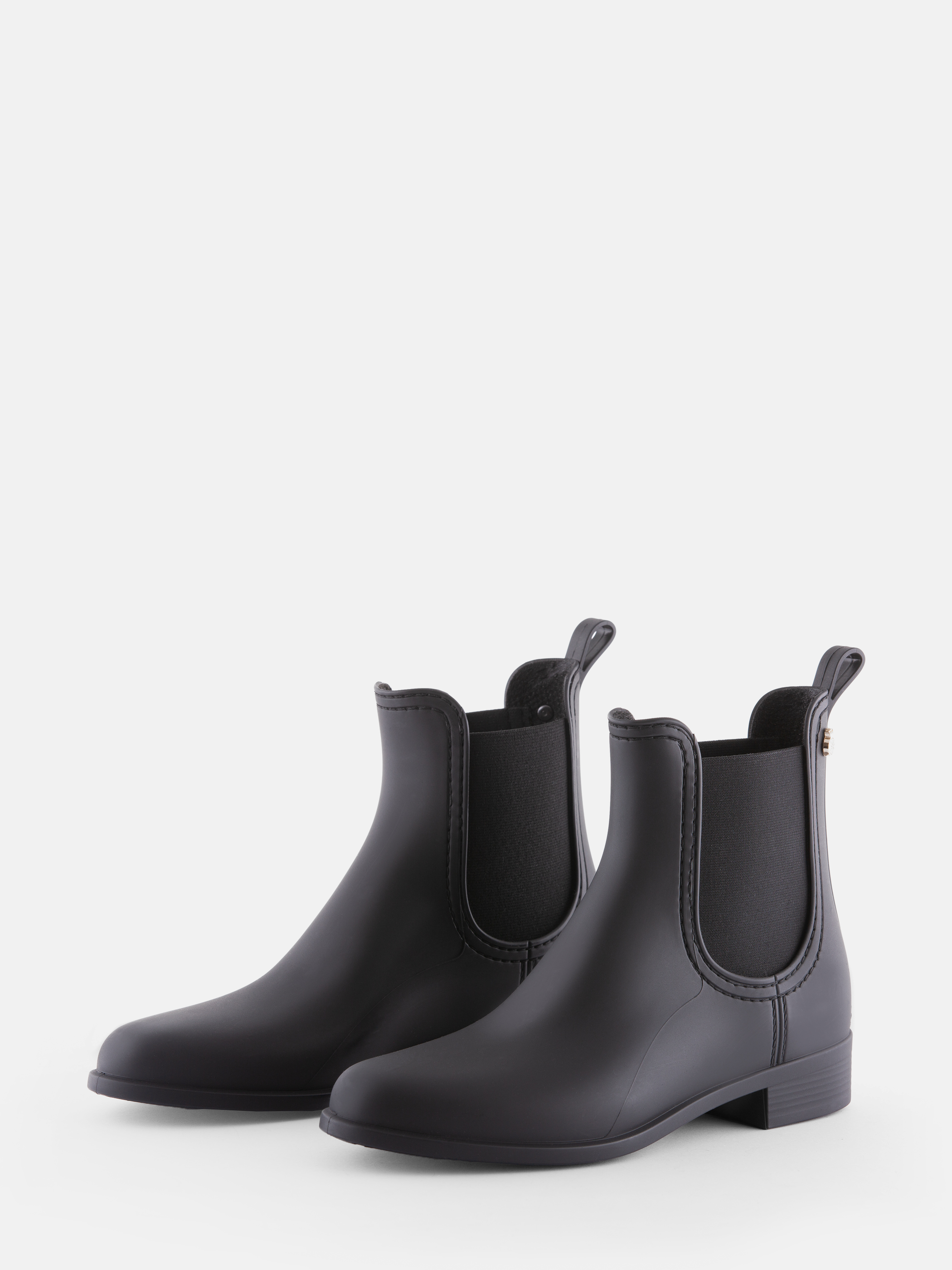 Lemon Jelly Vegan Black Matte Chelsea Rain Boots SPLASH 01 10012061