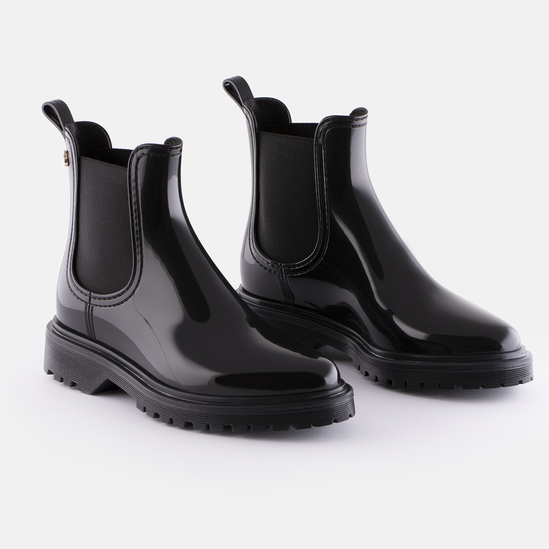 Lemon Jelly | Black Platform Rain Boots Jelly Shoes BLOCK 05 - 10012636