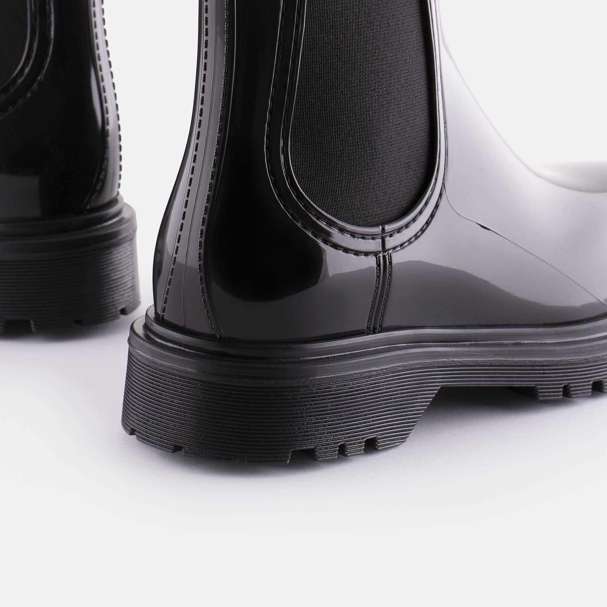 Lemon Jelly | Black Platform Rain Boots Jelly Shoes BLOCK 05 - 10012636