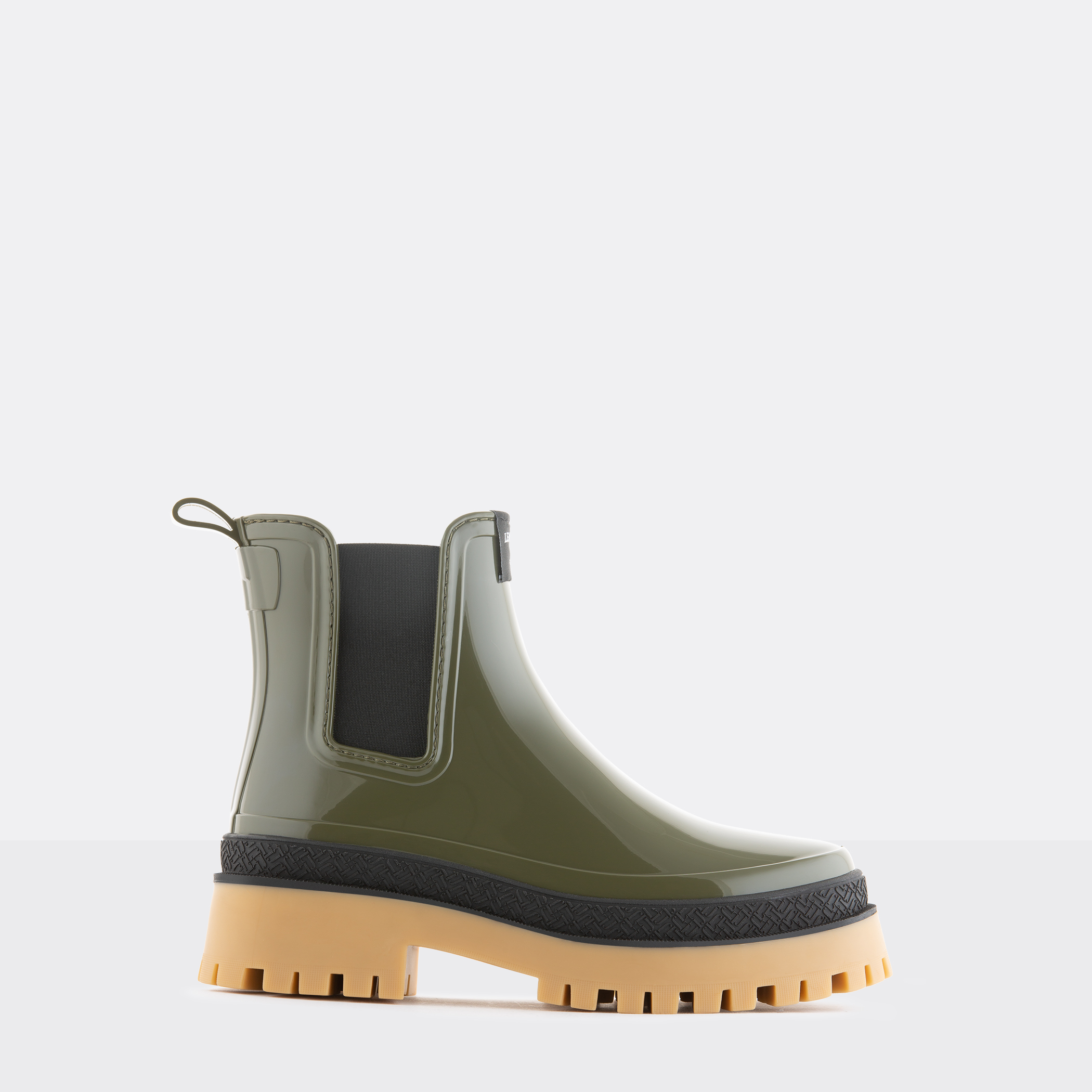 Lemon Jelly Boots Vegan Millitary Green Chunky Boots LANEY 05 10020176