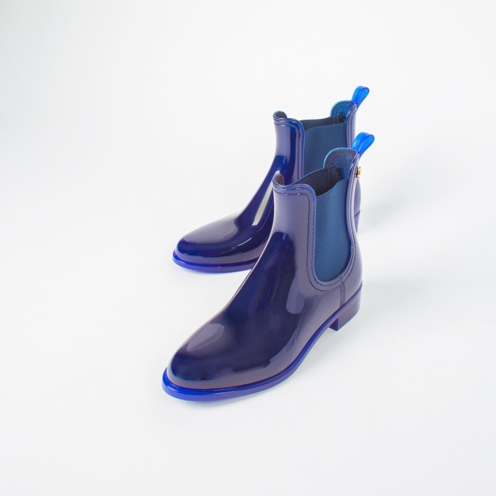 Lemon Jelly Rain Chelsea Ankle Boots Vegan Comfy Indigo - 10007809