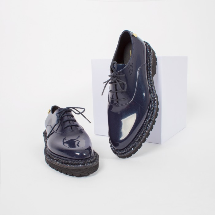 Lemon Jelly | Blue Oxford Shoe with Glitter | Women JODY 02