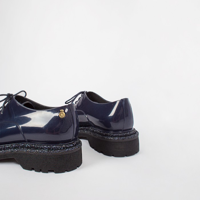 Lemon Jelly | Blue Oxford Shoe with Glitter | Women JODY 02 - 10012158