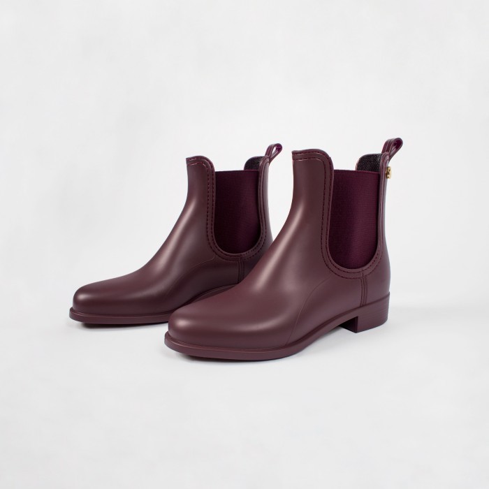 Lemon Jelly | Bordeaux Matte Rain Boots Jelly Shoes SPLASH 02