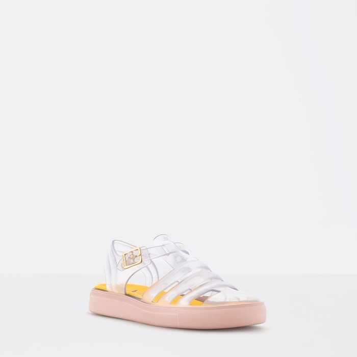 Lemon Jelly | Cleart/Pink Fisherman Jelly Sandals CRYSTAL 09