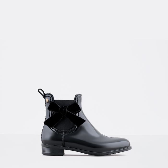 Lemon Jelly | Black Girl Ankle Rain Boots with Laces LACEY 01