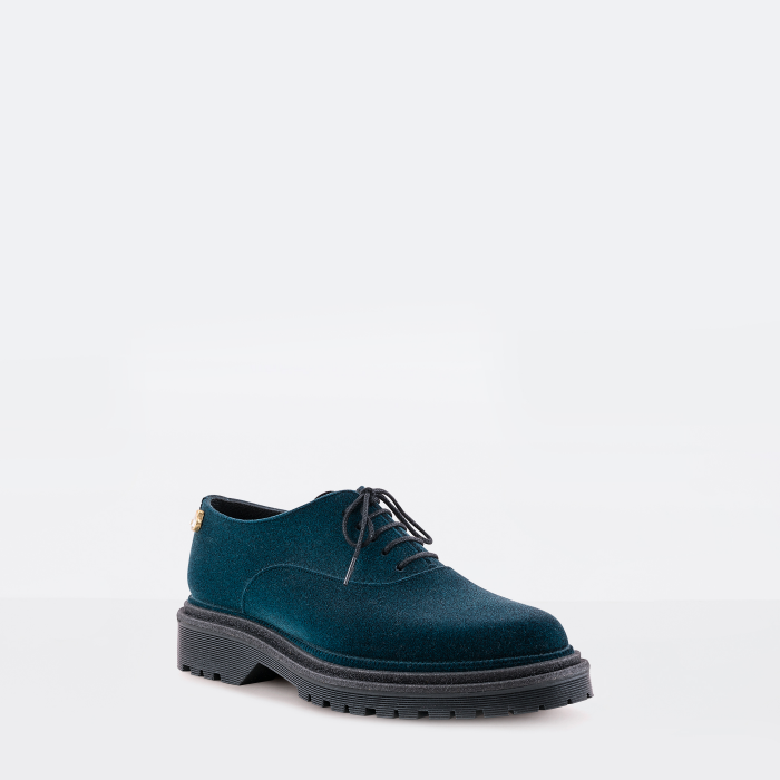 Lemon Jelly | Flocked Blue Oxford Shoes with Glitter LEE 02