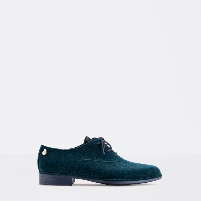 Lemon Jelly | Flocked Blue Oxford Shoes for Woman DANY 04