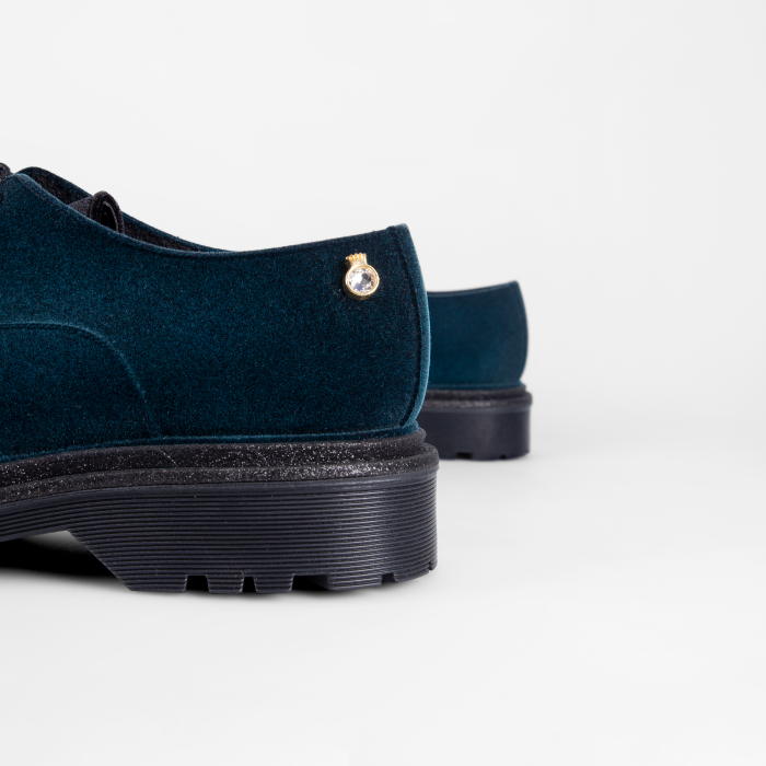 Lemon Jelly | Sapato Oxford Flocado Azul com Glitter LEE 02 - 10014044