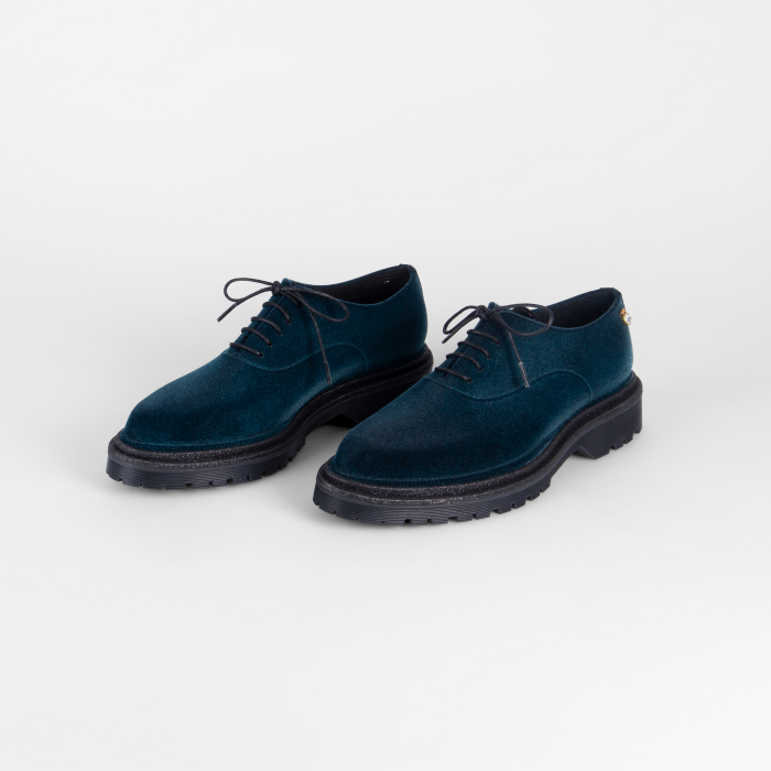 Lemon Jelly | Flocked Blue Oxford Shoes with Glitter LEE 02