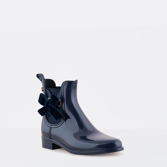 Lemon Jelly | Blue Rain Boots with a Soft Bow | Women PHILY 02