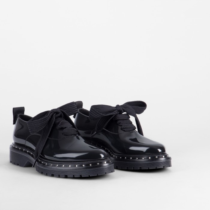 Lemon Jelly | Black Oxford Shoes with Platform and Laces HAZE 01