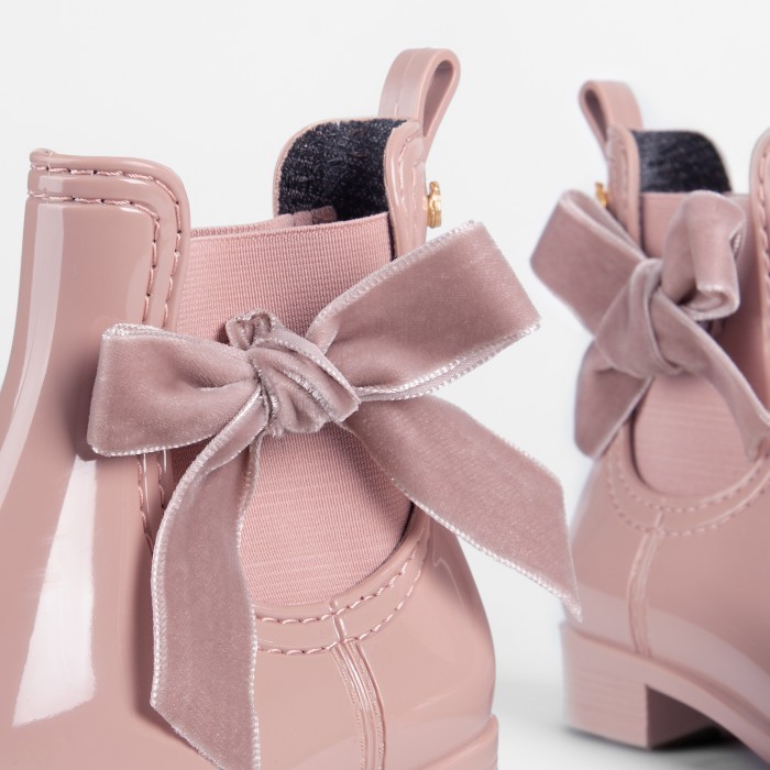 Lemon Jelly | Pink Girl Ankle Rain Boots with Laces LACEY 03