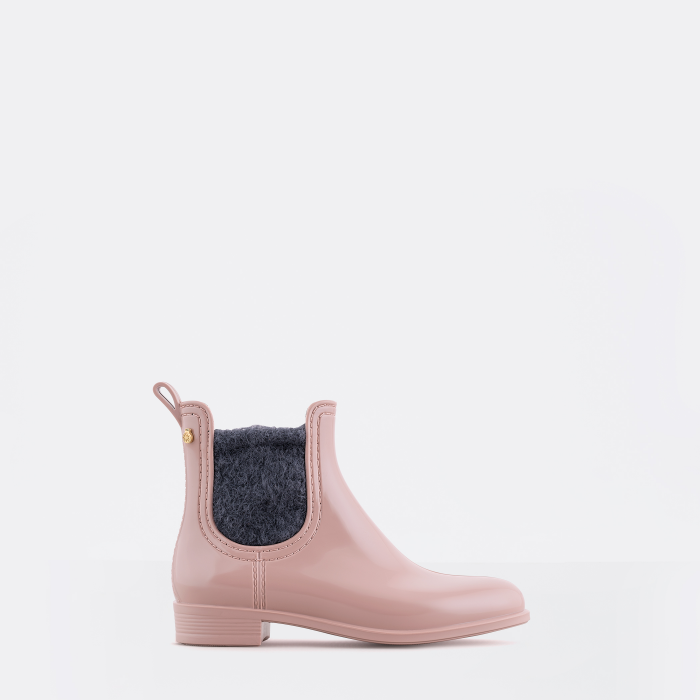 Lemon Jelly | Pink Girl Ankle Rain Boots with Fur MACI 04 - 10014233