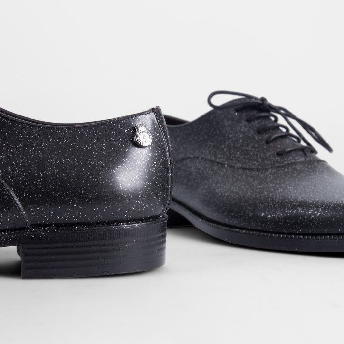 Lemon Jelly | Black Oxford Shoes with Glitter | Women RENÉE 01