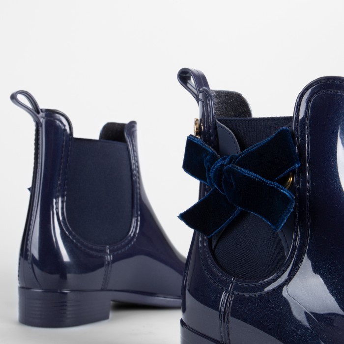 Lemon Jelly | Blue Rain Boots with a Soft Bow | Women PHILY 02