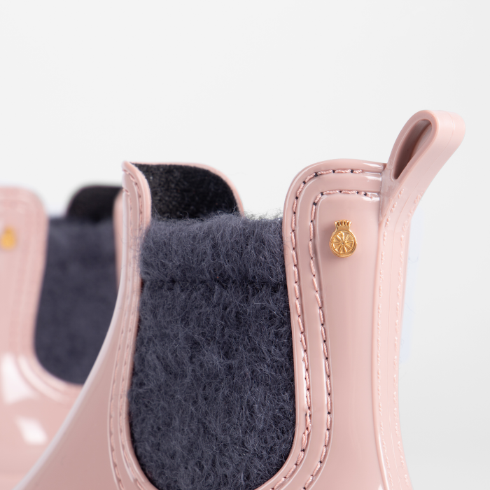 Lemon Jelly | Pink Girl Ankle Rain Boots with Fur MACI 04 - 10014233