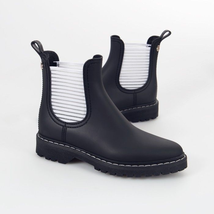 Lemon Jelly | Black Platform Rain Boots | Woman RYAN 01 - 10014900