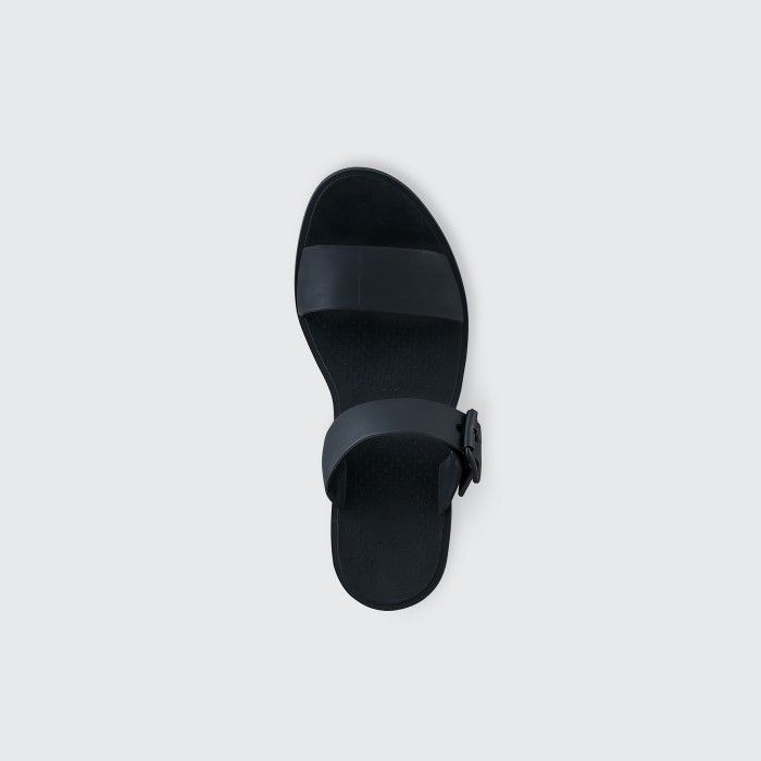 Lemon Jelly | Sandlias Pretas Fenas com Fivela CARLY 01 - 10014994