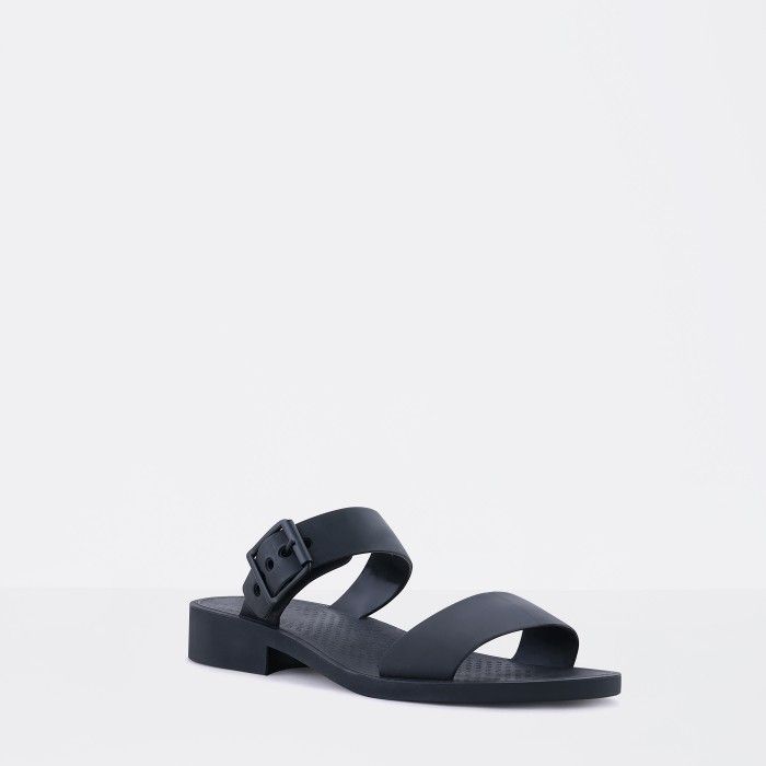 Lemon Jelly | Sandlias Pretas Fenas com Fivela CARLY 01 - 10014994
