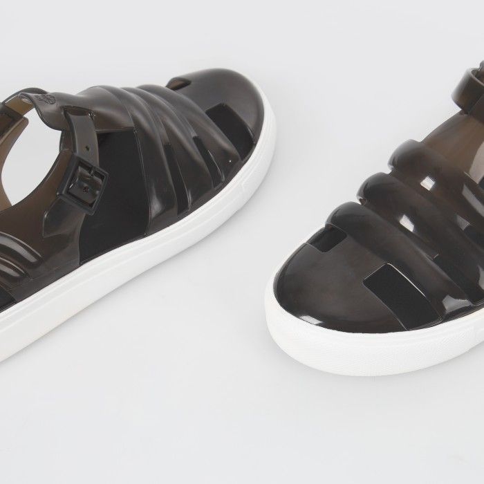 Lemon Jelly | Clear Black/White Water Jelly Sandals CRYSTAL 14