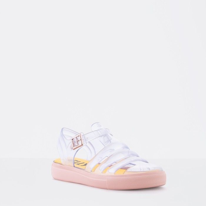 Lemon Jelly | Sandlias Femininas Transparentes/Rosa CRYSTAL 16 - 10015078