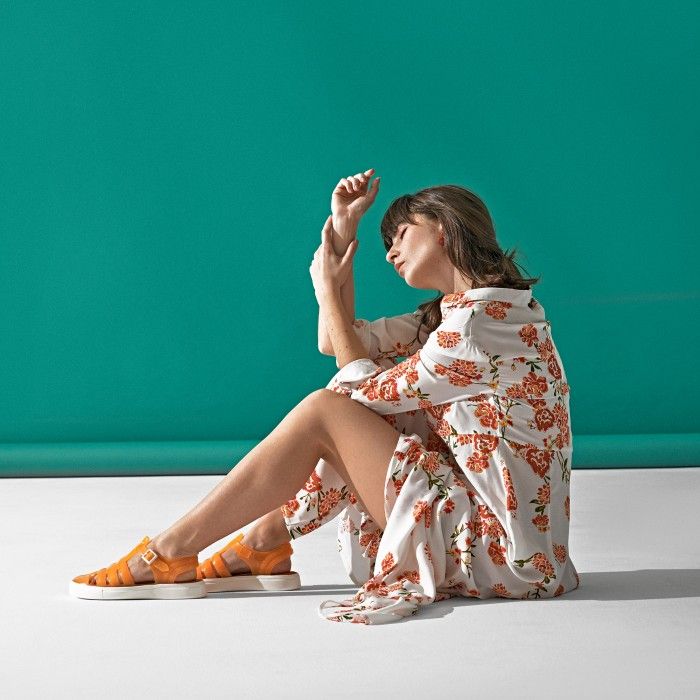 Lemon Jelly | Clear Orange Fisherman Jelly Sandals CRYSTAL 12 - 10015074