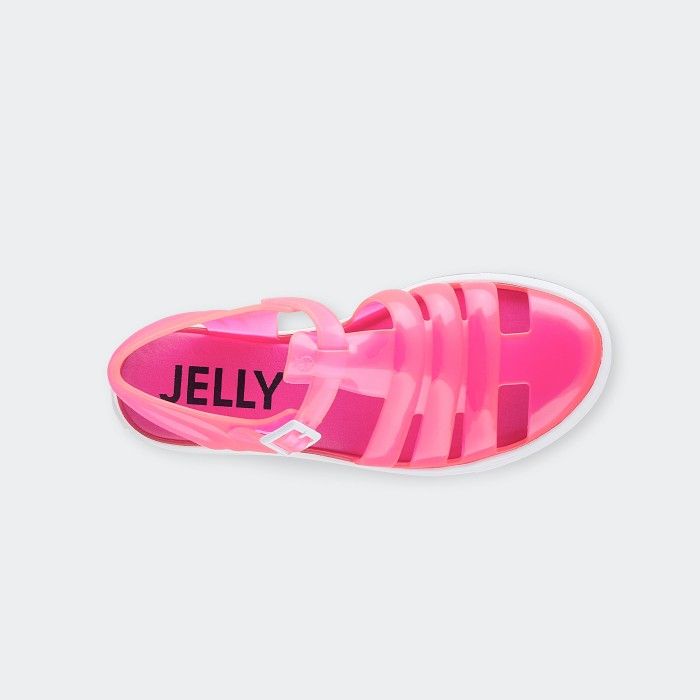 Lemon Jelly | Clear Neon Pink Fisherman Jelly Sandals CRYSTAL 11 - 10015073