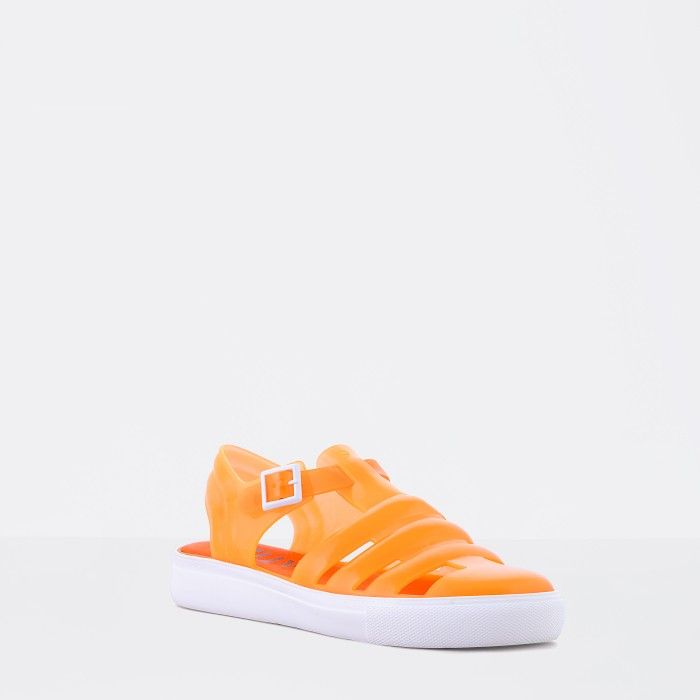 Lemon Jelly | Clear Orange Fisherman Jelly Sandals CRYSTAL 12 - 10015074