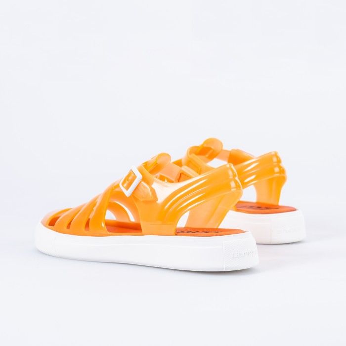 Lemon Jelly | Clear Orange Fisherman Jelly Sandals CRYSTAL 12