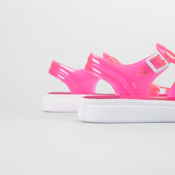 Lemon Jelly | Clear Neon Pink Fisherman Jelly Sandals CRYSTAL 11 - 10015073