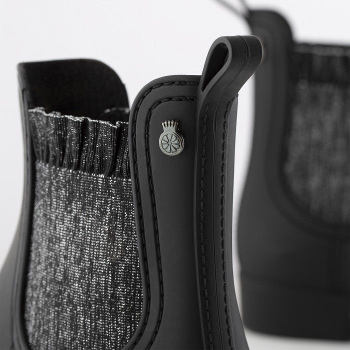Lemon Jelly | Black Ankle Boots with Frills & Glitter EMERY 01 - 10015663