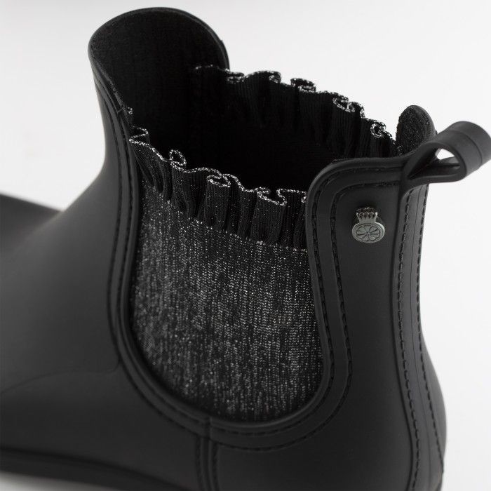 Lemon Jelly | Black Ankle Boots with Frills & Glitter EMERY 01 - 10015663
