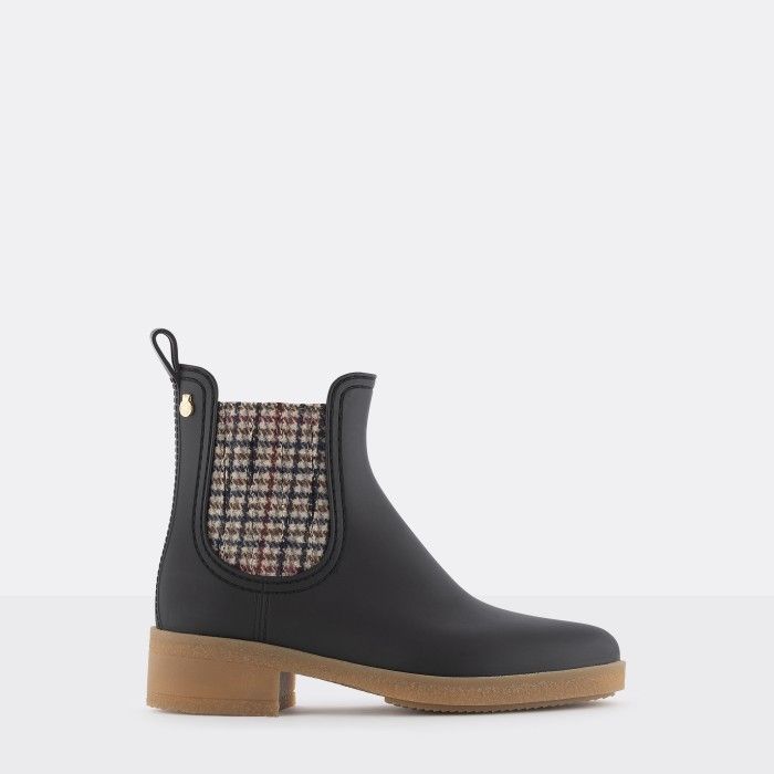 Lemon Jelly | Botins de Salto Pretos com Padro  LOGAN 01 - 10015670