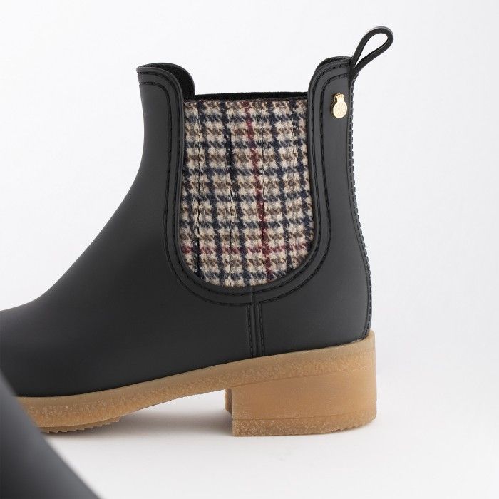 Lemon Jelly | Botins de Salto Pretos com Padro  LOGAN 01 - 10015670