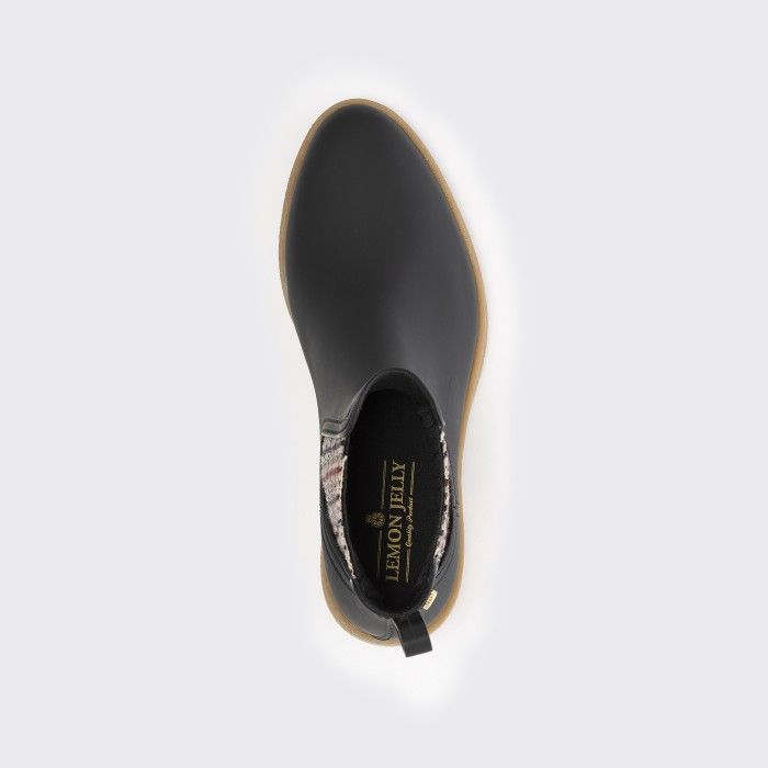 Lemon Jelly | Botins de Salto Pretos com Padro  LOGAN 01 - 10015670