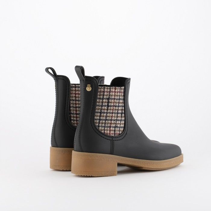 Lemon Jelly | Botins de Salto Pretos com Padro  LOGAN 01 - 10015670