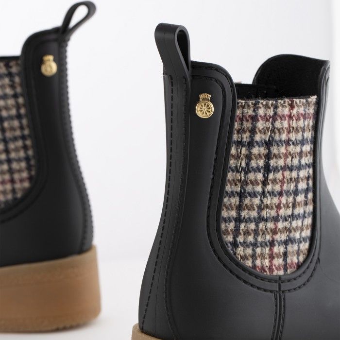 Lemon Jelly | Botins de Salto Pretos com Padro  LOGAN 01 - 10015670