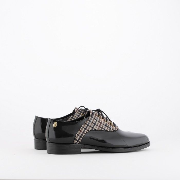 Lemon Jelly | Black Oxford Shoes with Pattern | Women JAMIE 01