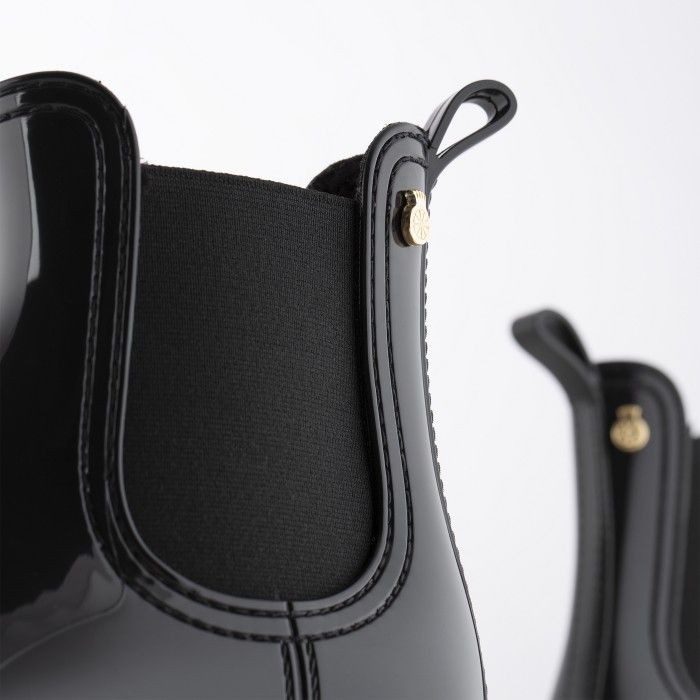 Lemon Jelly | Black Rain Boots with Fur Interior WARM COMFY 01 - 10015738