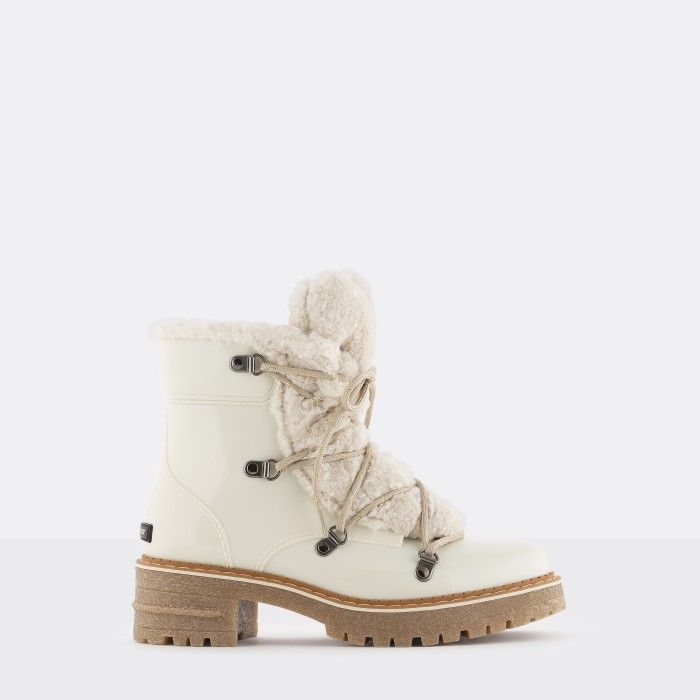 Lemon Jelly | Botas Militares Brancas com Plo | Mulher ANNA 03 - 10015837