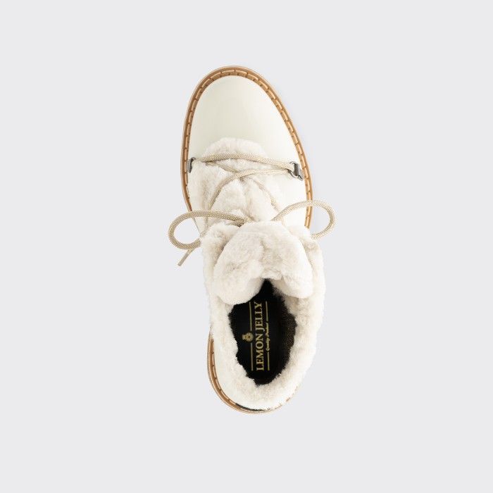 Lemon Jelly | Botas Militares Brancas com Plo | Mulher ANNA 03 - 10015837