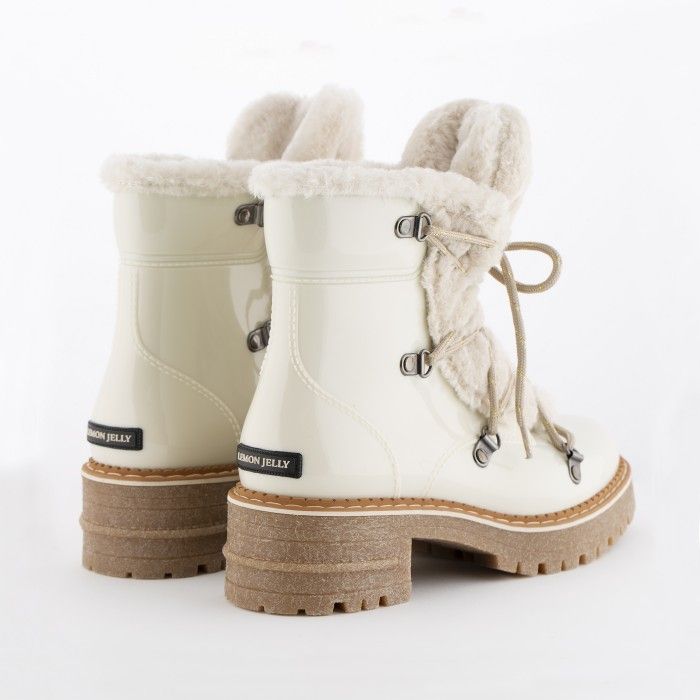 Lemon Jelly | Botas Militares Brancas com Plo | Mulher ANNA 03 - 10015837