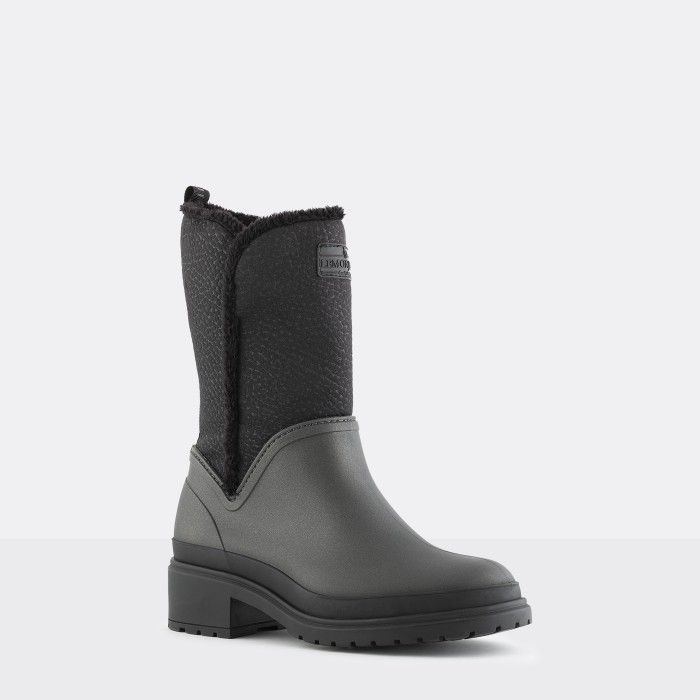 Lemon Jelly | Green Low Boots with Fur Interior | Vegan KARLI 02 - 10015854