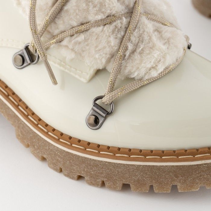 Lemon Jelly | Botas Militares Brancas com Plo | Mulher ANNA 03 - 10015837