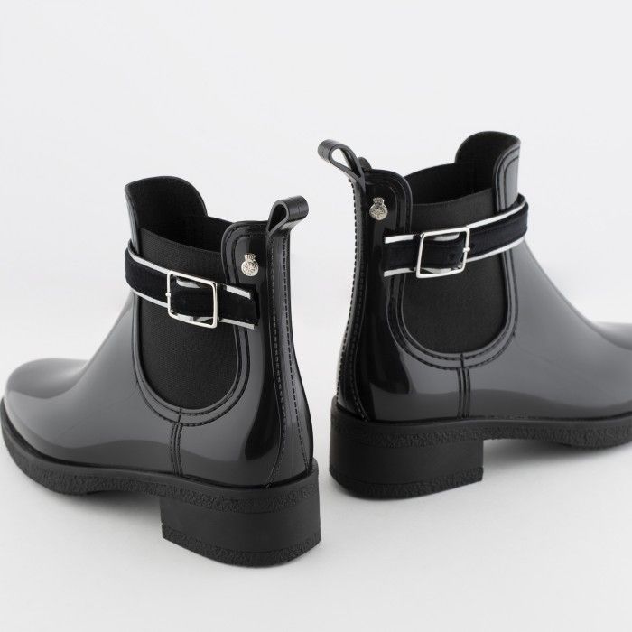 Lemon Jelly | Botins de Salto Pretos com Fivela | Mulher LUZ 01 - 10015668