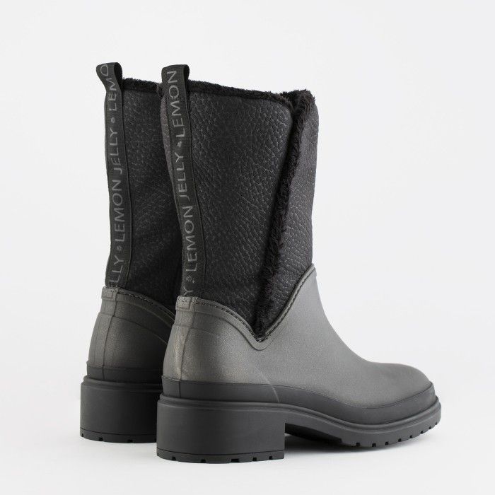 Lemon Jelly | Green Low Boots with Fur Interior | Vegan KARLI 02 - 10015854