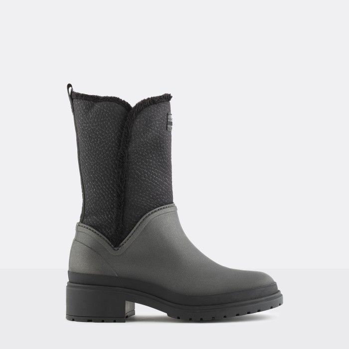 Lemon Jelly | Green Low Boots with Fur Interior | Vegan KARLI 02 - 10015854